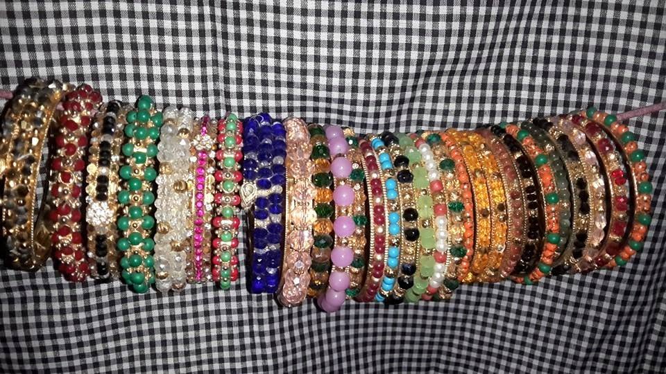 Large collection of handmade bangles