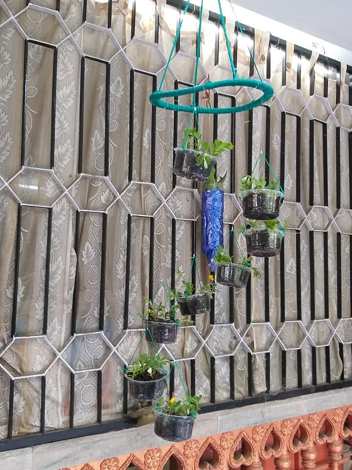 Handmade hanging garden craft