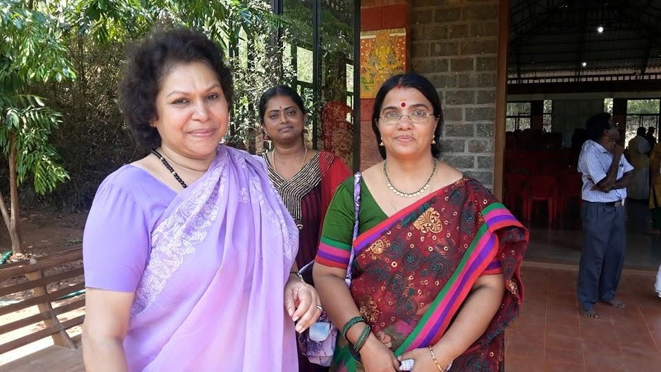 With friends at a cultural gathering