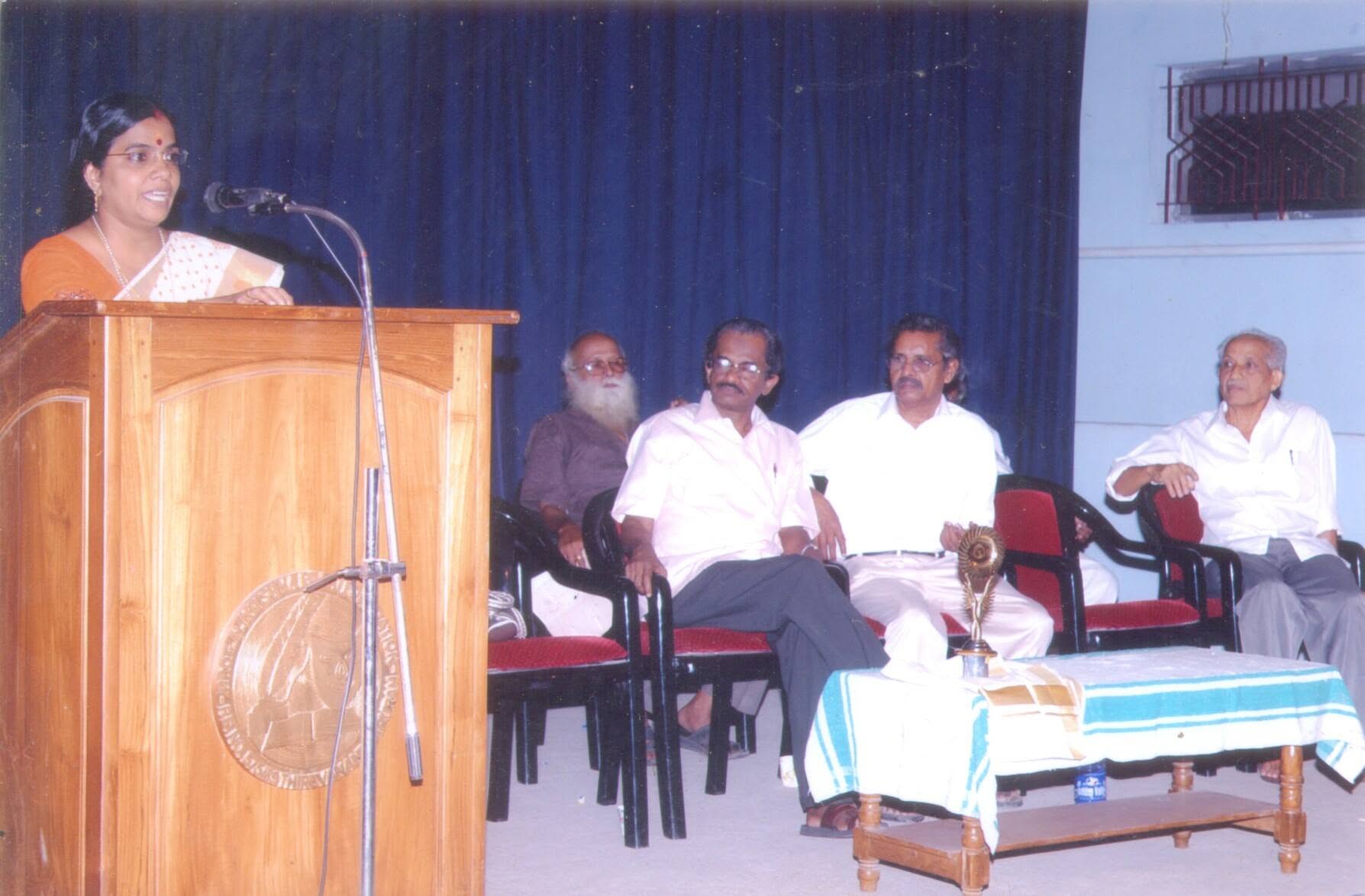 Speaking at a literary programme